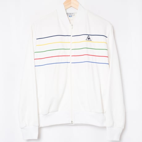 70-80s Vintage Le Coq Sportif Track Jacket White (Made in France)