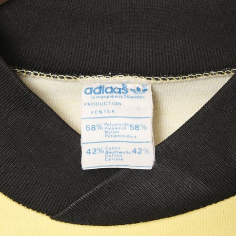 70-80s Vintage adidas Ventex Game Shirt Yellow × Black（Made in France）
