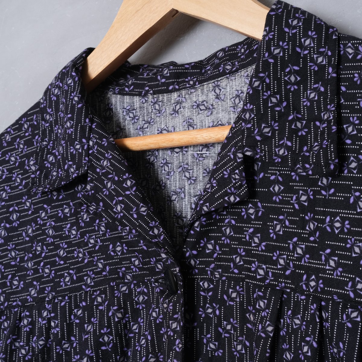40-50s French Vintage Cotton Work Dress Dead