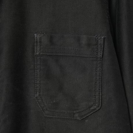 40-50s  France Vintage Le Mont St Vincent Black Moleskin Jacket 4 Buttons