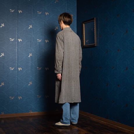 30-40s French Vintage  HBT Black Chambray Atelier Coat