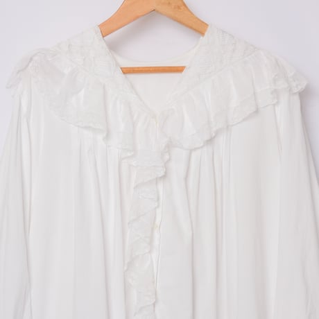 French Antique Cotton Lace Night Dress