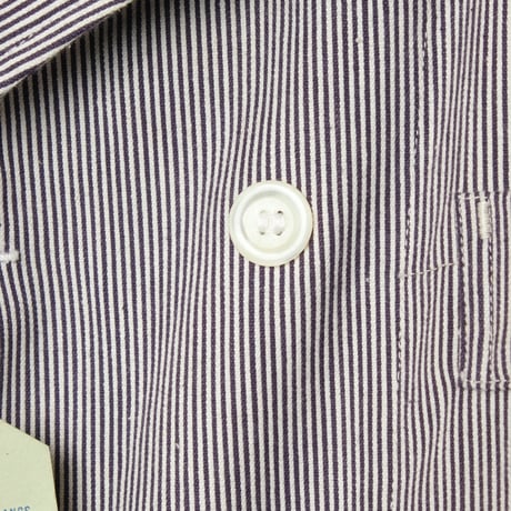 50s-60s  French Striped Butcher (Cook) Jacket  Dead Stock