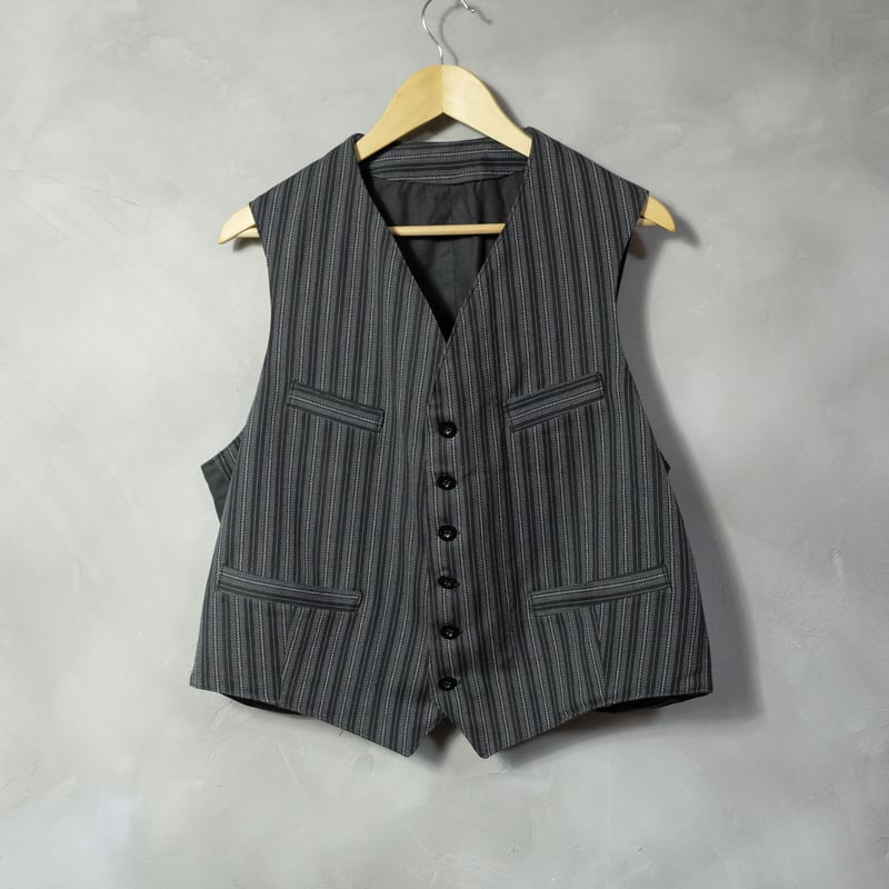 20-30s French Vintage Stripe Vest Deadstock |