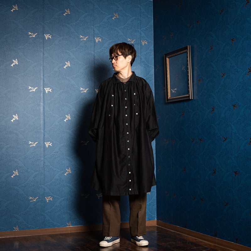 【1940s】French Black Moleskin 墨黒 希少 40s France Vintage Black Moleskin Work Trousers