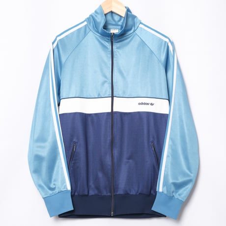 80s Vintage adidas Track Jacket Navy × Light Blue（Made in Hungaria）
