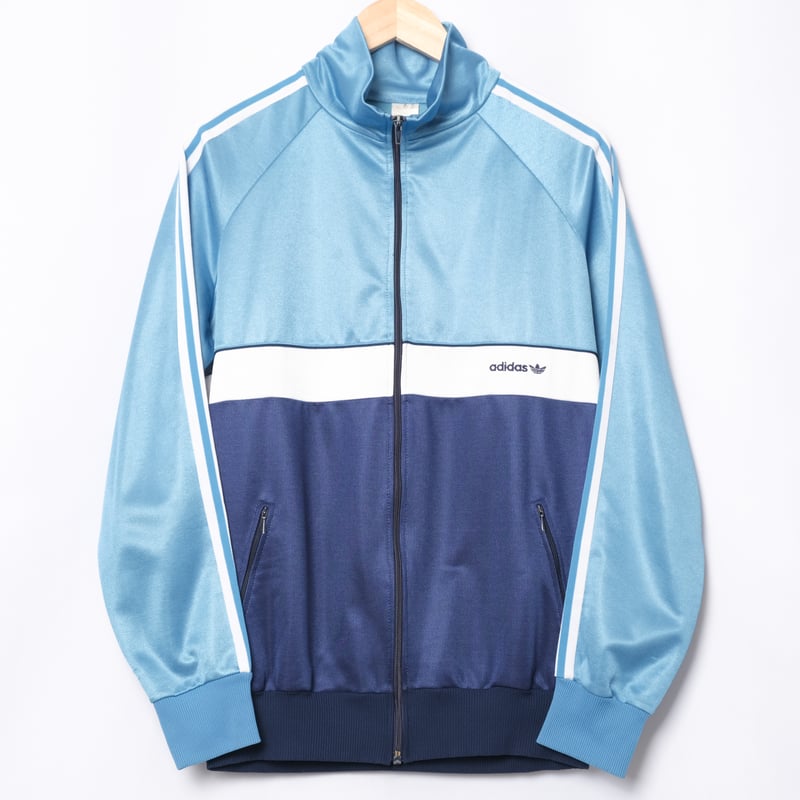 80s old adidas track jacketトレフォイル Vintage 80s Adidas Trefoil Tracksuit Jacket Lined Blue Sz