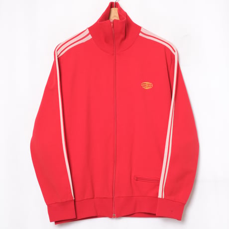 60s Vintage adidas Ventex Track Jacket Late World Mark Red (Made in France)