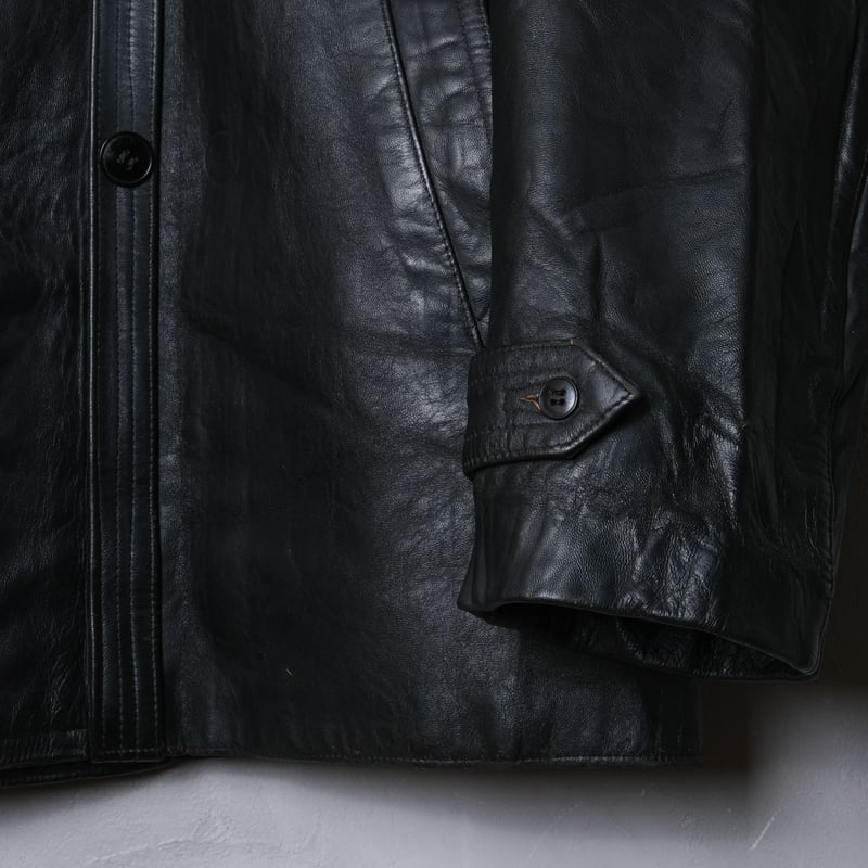 50-60s French Vintage Leather Jacket (Corbusier...