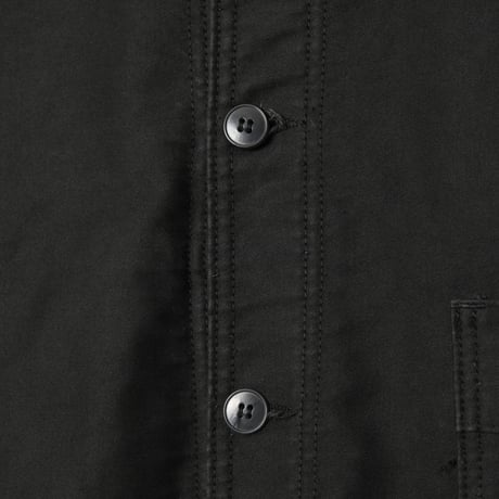 50-60s France Vintage Adolphe Lafont Black Moleskin Work Jacket