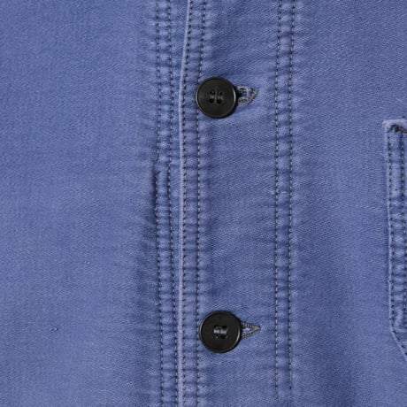 40-50s France Vintage Le Vauxois Blue Moleskin Work Jacket