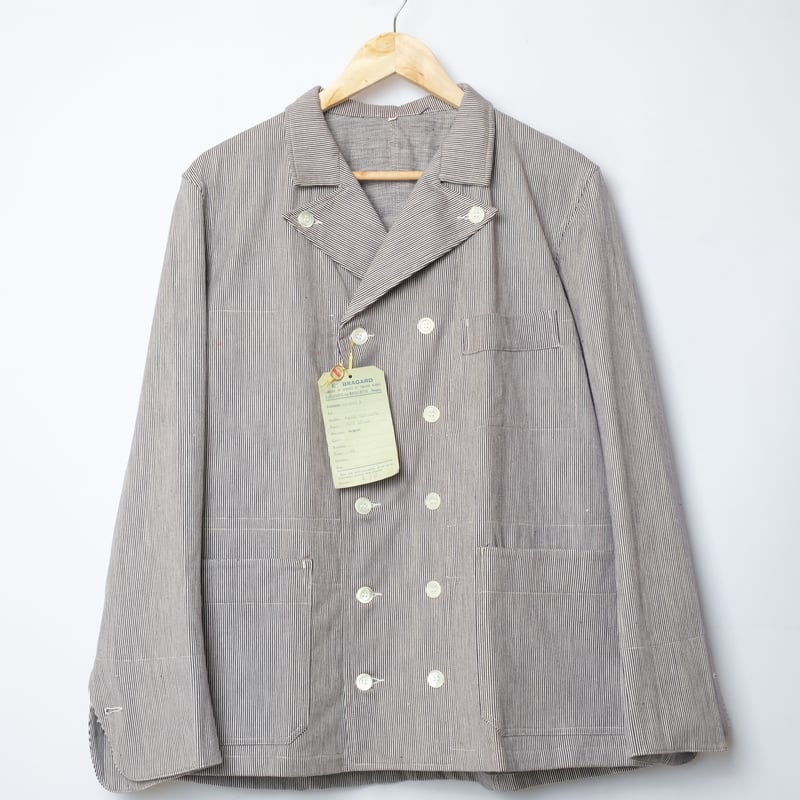 50s-60s French Striped Butcher (Cook) Jacket 50s-60s French Striped Butcher (Cook) Jacket