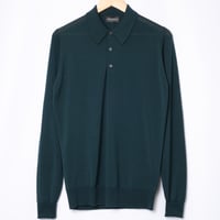 00s- JOHN SMEDLEY Merino Wool Polo Dead Stock（Made in Great Britain）