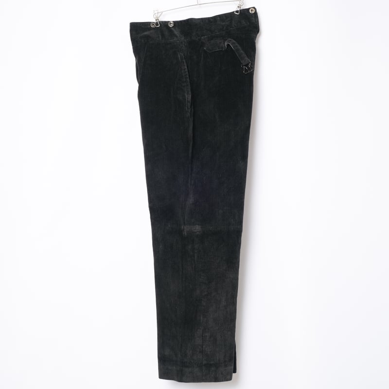 40-50s France Vintage VETVOR Black Corduroy Tro