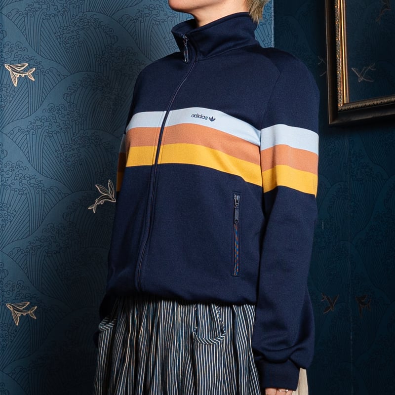 80s Vintage adidas Track Jacket Navy × 3 Color