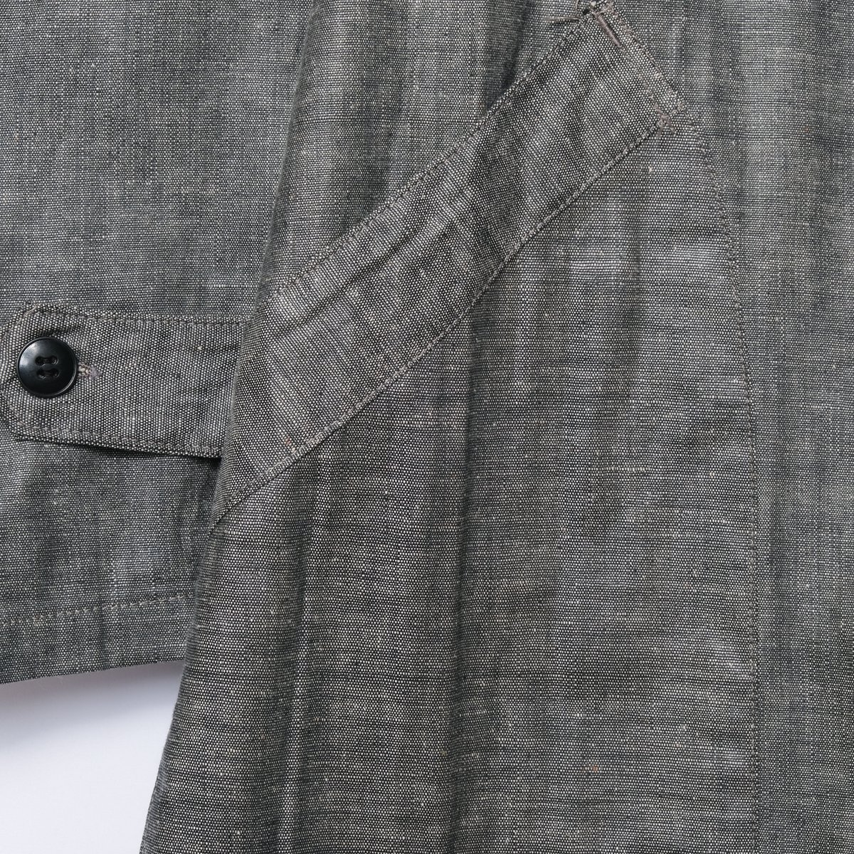 40-50s France Vintage Au Molinel Linen Black Ch 40-50s France Vintage Au Molinel Linen Black Ch