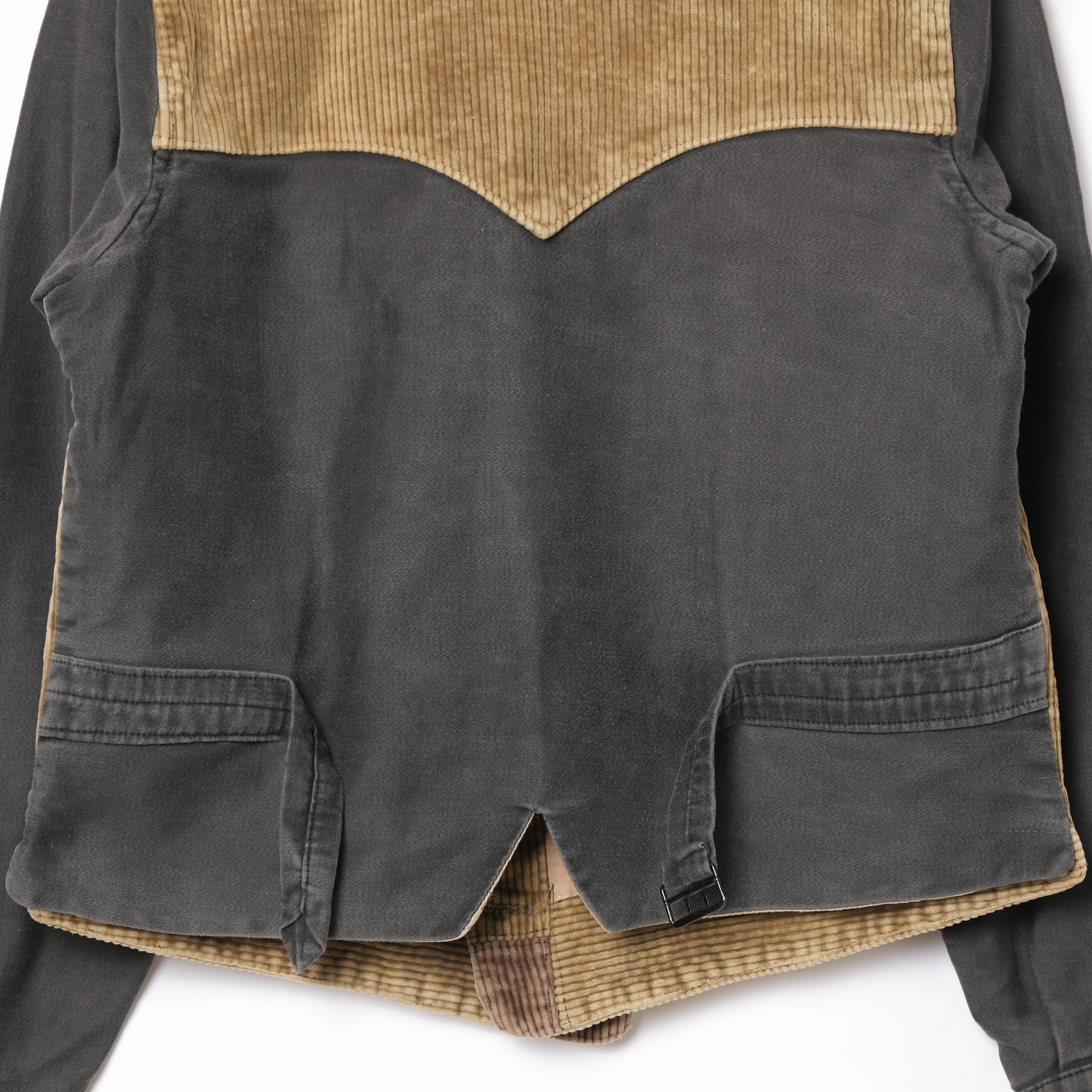30ss France Vintage Corduroy×Black Moleskin Dou