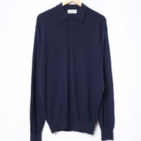 90s JOHN SMEDLEY Merino Wool Knit Polo（Made in England）