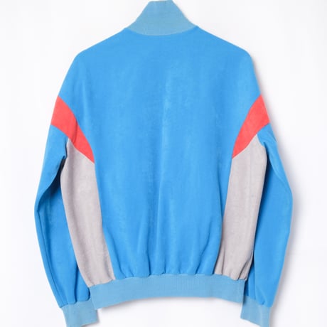 70-80s Vintage adidas Ventex Track Jacket Model Challenger Light Blue × Red (Made in France)