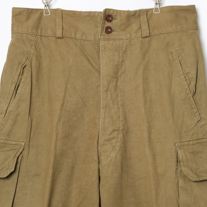 【美品】OLD FRENCH ARMY M47 TROUSERS SIZE 33 1950s Vintage French Military Army M47 Cargo Pants Heavy