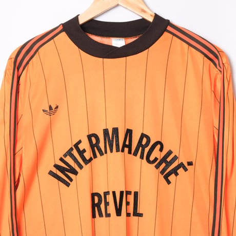 70-80s Vintage adidas Ventex Game Shirt INTER MARCHÉ REVEL (Made in France)