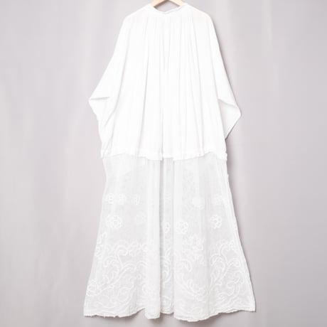 Early 1900s France  Antique Cotton Church Smock
