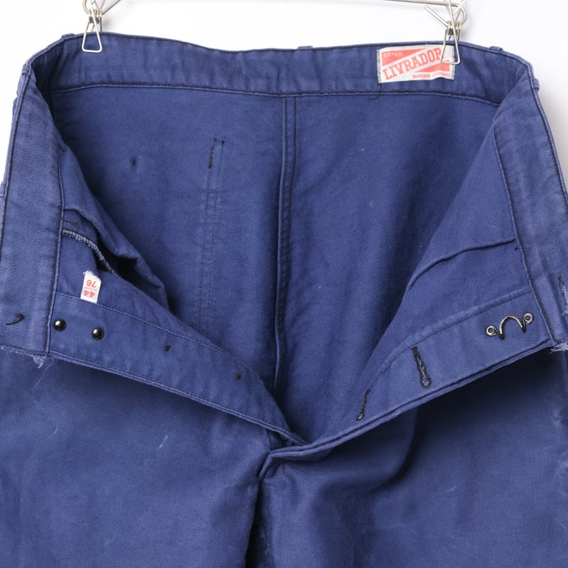 50-60s France Vintage LIVRADOR Blue Moleskin Wo 50-60s France Vintage LIVRADOR Blue Moleskin Wo