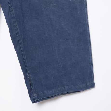 German Army LuftWaffe Blue Cotton Linen Mechanic Trousers