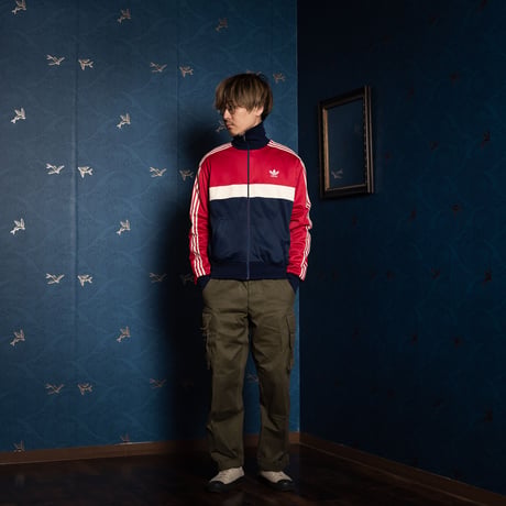 70-80s Vintage adidas Ventex Track Jacket Red×White×Navy (Made in France) 174