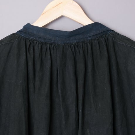 1900s Antique Indigo linen  Biaude