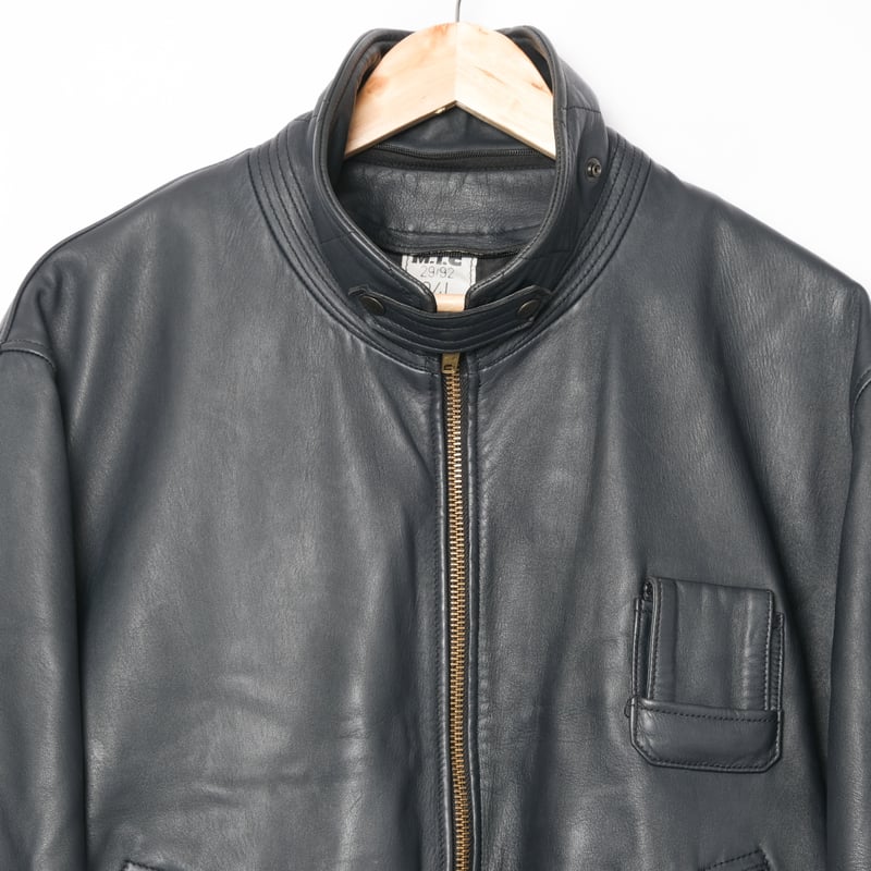 French Army Pilot Leather Jacket (Navy) Size104