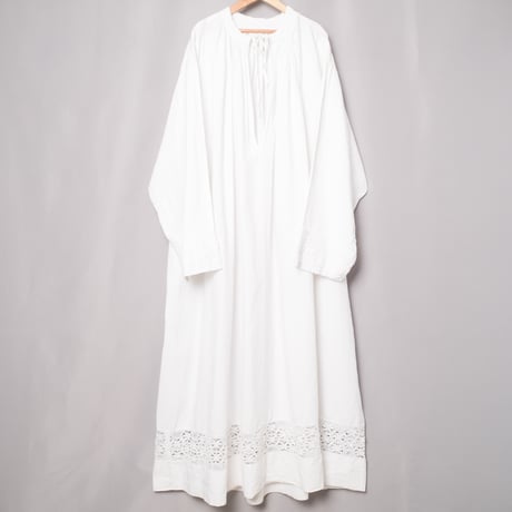 vintage  church  smock チャーチスモック 1900~10年代 フランス コットン チャーチスモック ワンピース（France