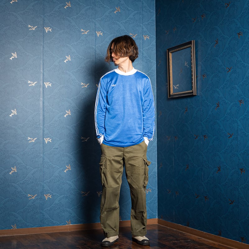 70-80s Vintage adidas Ventex Game Shirt Blue(Ma