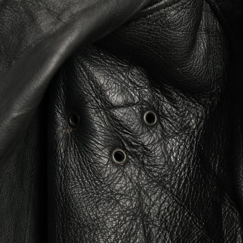 40s-50s France Vintage MTVC Leather Jacket Wool