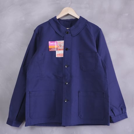 40-50s Dubre&Deverchere Blue Moleskin Jacket Dead Stock ②