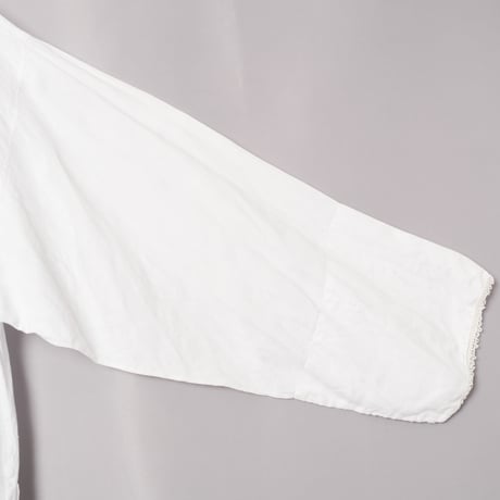 -30s France Antique Linen Long Church Smock