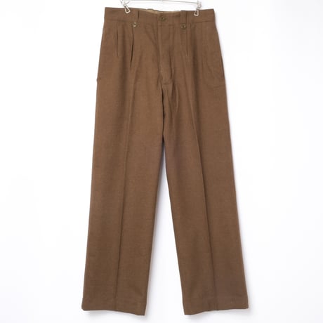 50s French Army Wool Trousers Size 22 -1