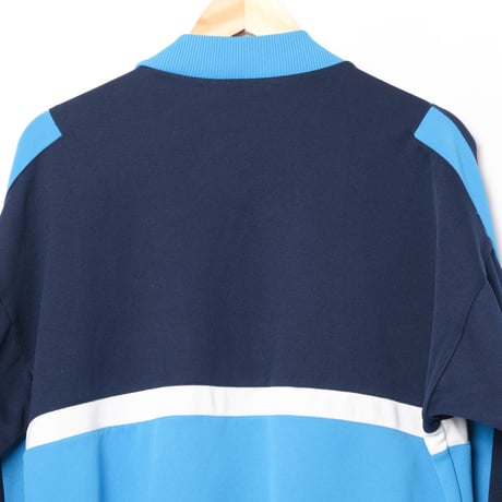 80s Vintage adidas Collarless Track Jacket Navy × Light Blue