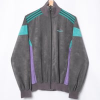 80s Vintage adidas Ventex Track Jacket Model Challenger Gray × Green × Purple (Made in France)