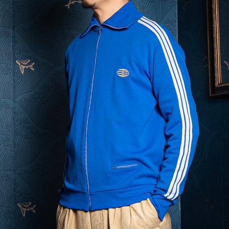 60s Vintage adidas Ventex Track Jacket Late World Mark Blue (Made in France)