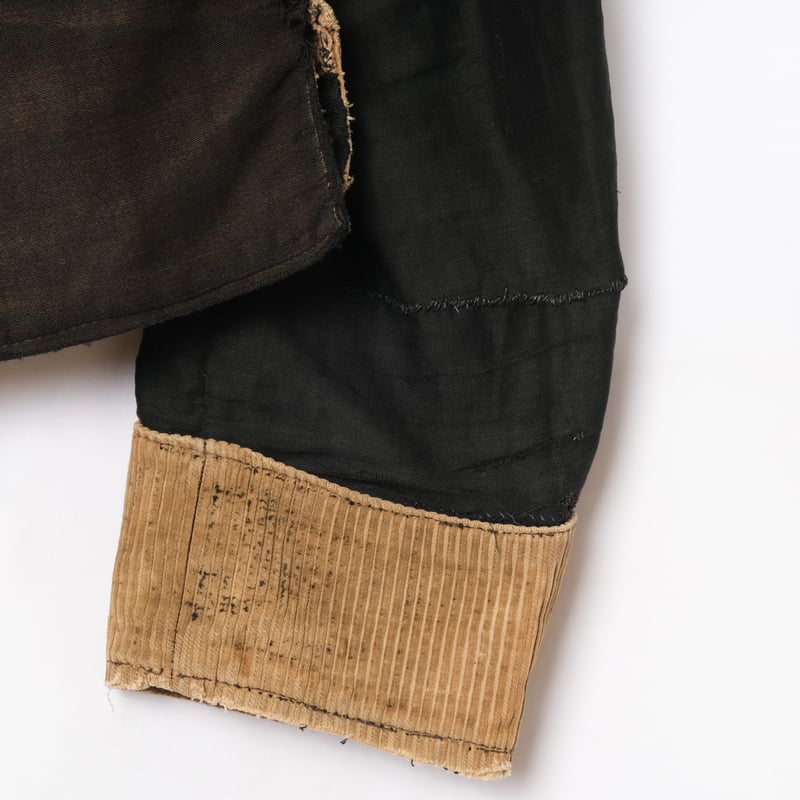 〜30'S フレンチコーデュロイ/ ブラックモールスキン ジレジャケット 30ss France Vintage Corduroy×Black Moleskin Dou