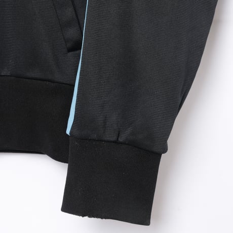 70-80s Vintage adidas Ventex Track Jacket Model First Black× Light Blue (Made in France)