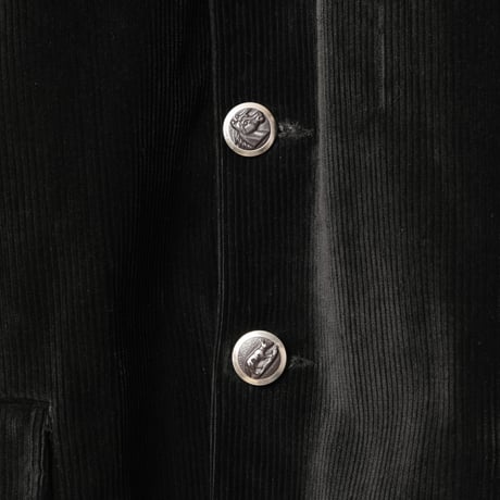 40-50s French Vintage Le Sans Rival Black Corduroy Hunting Jacket