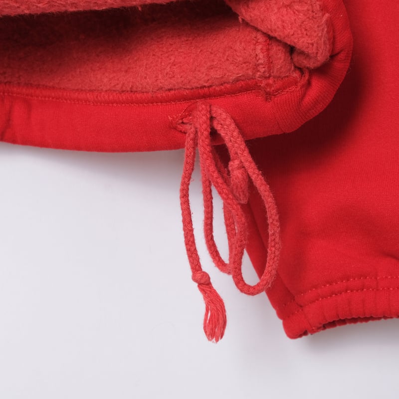 70-80s Vintage adidas Half Zip Hoodie Red (Made