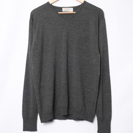 90s JOHN SMEDLEY Merino Wool Knit Pullover（Made in England）
