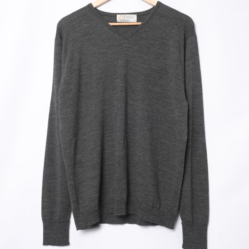 90s JOHN SMEDLEY Merino Wool Knit Pullover（Made