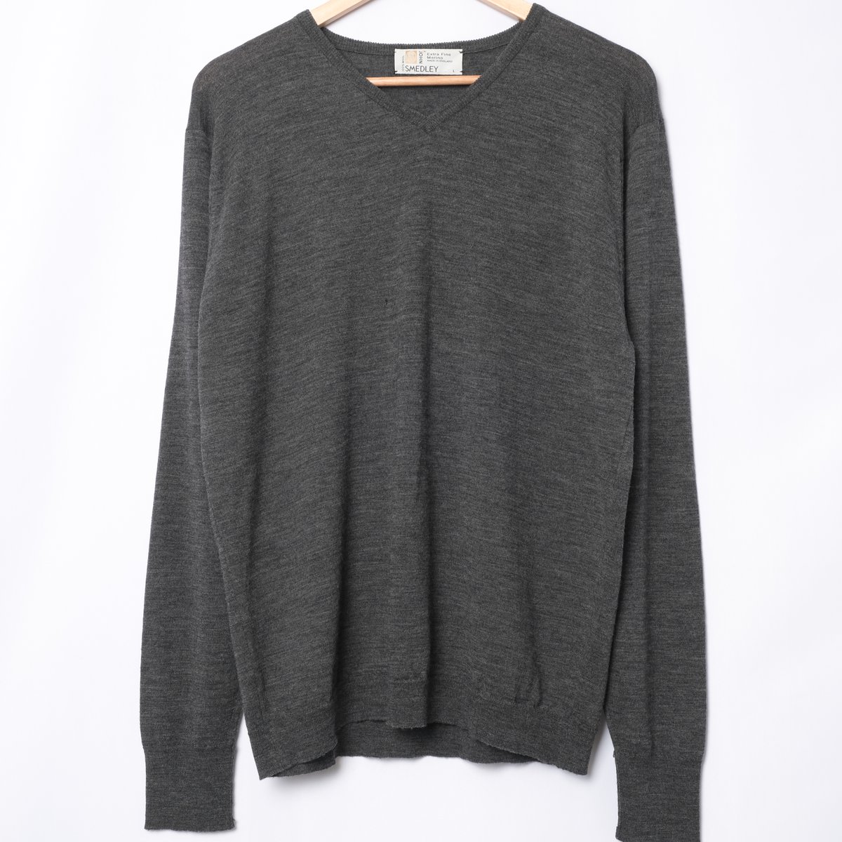 90s JOHN SMEDLEY Merino Wool Knit Pullover（Made