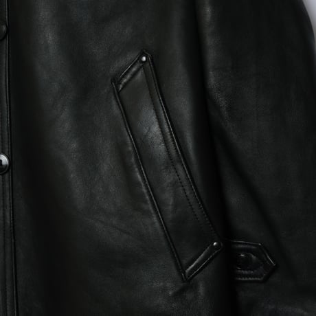 70s French Vintage Leather Jacket (Corbusier Jacket)-BrownCheck