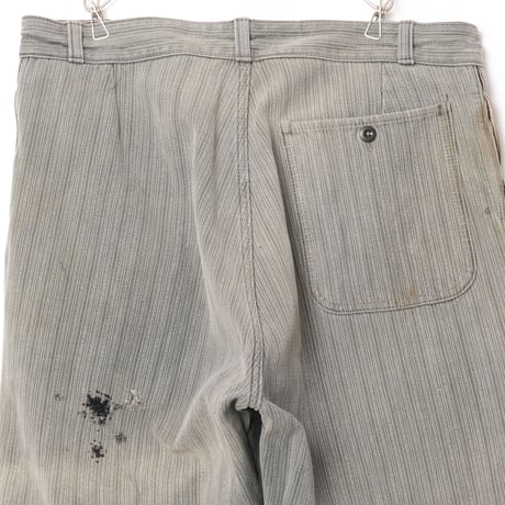 40-50s France Vintage Le Mont St Michel Stripe Trousers