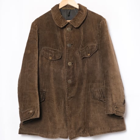 -30s France Vintage A La Maison de Paris Toulouse Corduroy Hunting Jacket